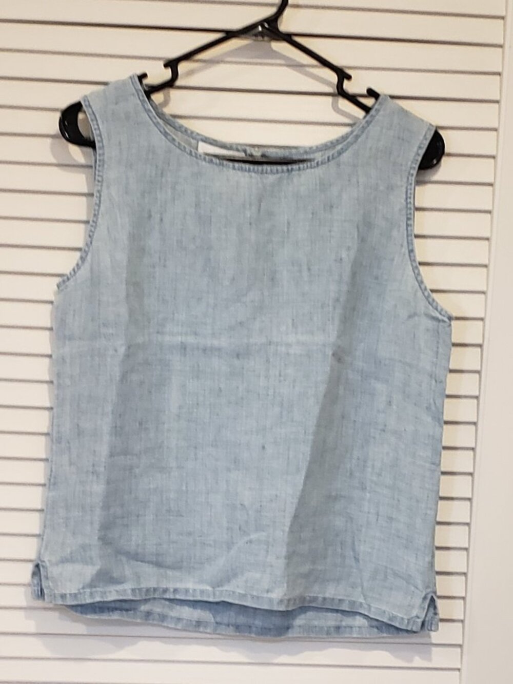 Jones New York Sport 100% Linen women's light blue tank top size 6